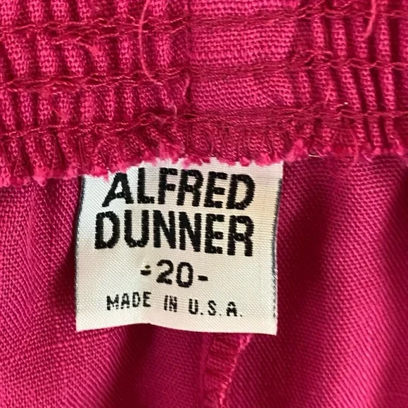 Alfred Dunner PLUS SIZE 20 Pink Belted Pants C-61 - Picture 9 of 11
